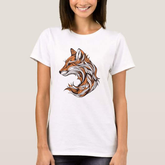 Majestic vos illustratie t-shirt (Voorkant)