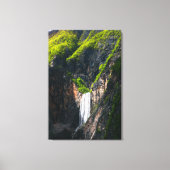 Majestic waterfall Boka in lentegroof Canvas Afdruk (Voorkant)
