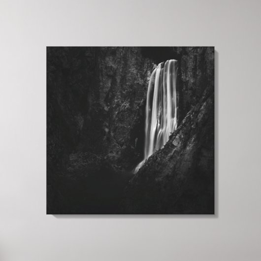 Majestic waterfall Boka in Slovenië Canvas Afdruk (Voorkant)