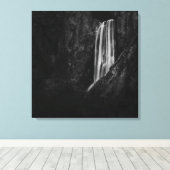 Majestic waterfall Boka in Slovenië Canvas Afdruk (Insitu (Houten vloer))