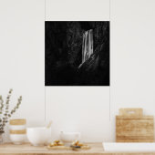 Majestic waterfall Boka in Slovenië Poster (Keuken)