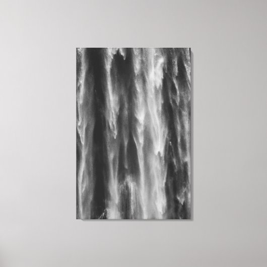 Majestic waterfall Boka, Slovenië bovendicht Canvas Afdruk (Voorkant)