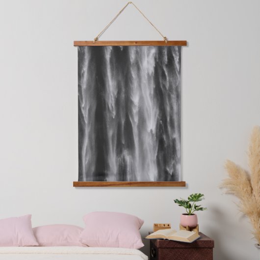 Majestic waterfall Boka, Slovenië bovendicht Hangend Wandkleed (Slaapkamer)