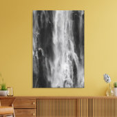 Majestic waterval Boka, Slovenië zwart-wit Canvas Afdruk (Insitu (Woonkamer))