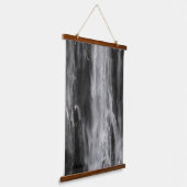 Majestic waterval Boka, Slovenië zwart-wit Hangend Wandkleed (Gebogen)