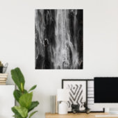 Majestic waterval Boka, Slovenië zwart-wit Poster (Thuiskantoor)