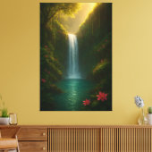 Majestic Waterval Natuur Canvas Afdruk (Insitu (Woonkamer))