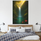 Majestic Waterval Natuur Canvas Afdruk (Insitu (Slaapkamer))