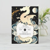 Majestic Waterverf Dragon Verjaardag Kaart (Staand voorkant)