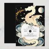 Majestic Waterverf Dragon Verjaardag Kaart (Voorkant / Achterkant)