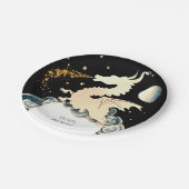 Majestic Waterverf Dragon Verjaardag Papieren Bordje (Gekanteld)