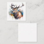 Majestic Waterverf Elk Portrait Notitiekaartje (Voorkant / Achterkant)