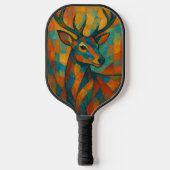 Majestic Whispers-Abstract Deer in Bloom Pickleball Paddle (Voorkant)