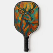 Majestic Whispers-Abstract Deer in Bloom Pickleball Paddle (Achterkant)