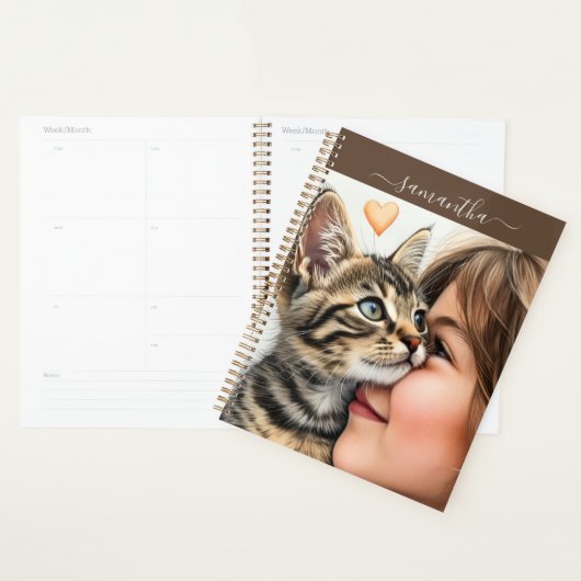 Majestic white cat planner (Display)