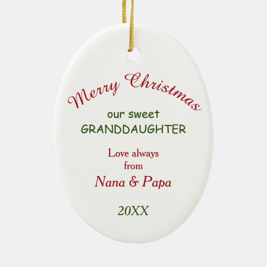 Majestic White Horse Kinder kerst Keramisch Ornament (Achterkant)