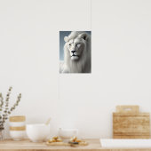 Majestic White Lion Art Poster (Keuken)