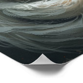 Majestic White Nine-Tailed Fox Poster (Hoek)