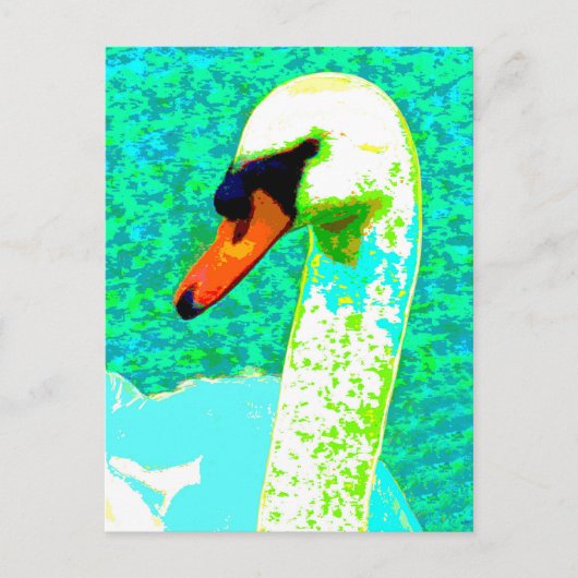Majestic White Swan Head Briefkaart (Voorkant)