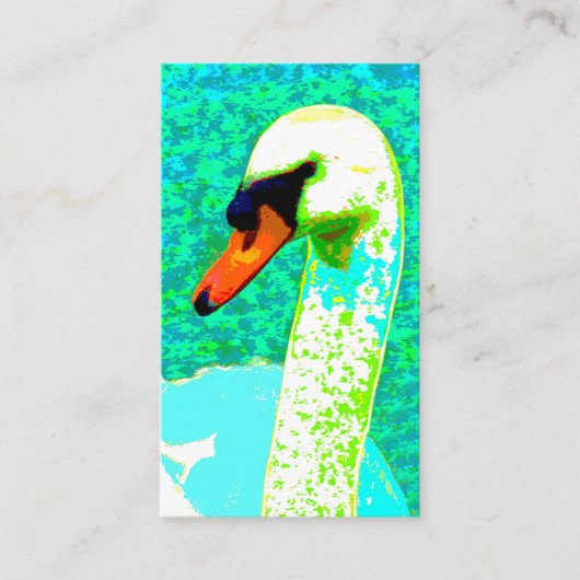 Majestic White Swan Head Informatiekaartje (Voorkant)