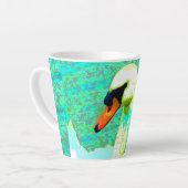 Majestic White Swan Head Latte Mok (Linkerhoek)