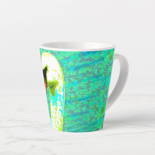 Majestic White Swan Head Latte Mok (Rechterhoek)