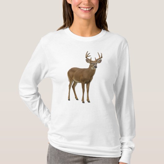 MAJESTIC WHITE-TAILED DEER. SAMER BRASIL T-SHIRT (Voorkant)