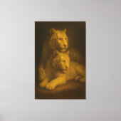 Majestic White Tiger Couple – Fine Art Canvas (Voorkant)