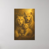 Majestic White Tiger Family – Fine Art Canvas Prin (Voorkant)