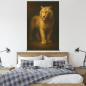 Majestic White Tiger – Fine Art Canvas (Insitu (Slaapkamer))