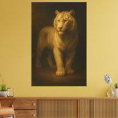 Majestic White Tiger – Fine Art Canvas (Insitu (Woonkamer))