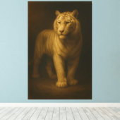 Majestic White Tiger – Fine Art Canvas (Insitu (Houten vloer))