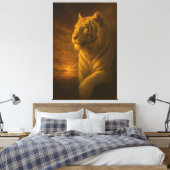 Majestic White Tiger – Fine Art Canvas Afdruk (Insitu (Slaapkamer))