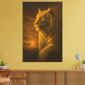 Majestic White Tiger – Fine Art Canvas Afdruk (Insitu (Woonkamer))