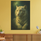 Majestic White Tiger – Fine Art Canvas Afdruk (Insitu (Woonkamer))