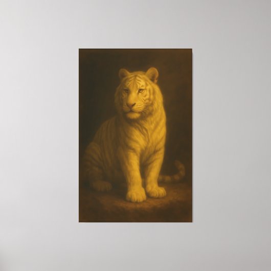 Majestic White Tiger – Fine Art Canvas Print (Voorkant)