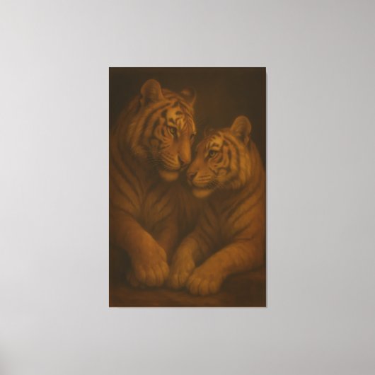 Majestic White Tiger – Fine Art Masterpiece Painti Canvas Afdruk (Voorkant)