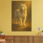 Majestic White Tiger – Fine Art Portrait Canvas Afdruk (Insitu (Woonkamer))