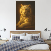 Majestic White Tiger – Fine Art Portrait Canvas Pr (Insitu (Slaapkamer))