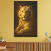 Majestic White Tiger – Fine Art Portrait Canvas Pr Afdruk (Insitu (Woonkamer))
