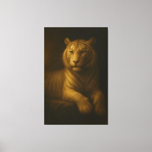Majestic White Tiger – Fine Art Premium Canvas (Voorkant)