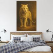 Majestic White Tiger – Fine Art Premium Canvas (Insitu (Slaapkamer))
