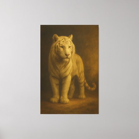 Majestic White Tiger – Fine Art Premium Canvas (Voorkant)