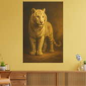 Majestic White Tiger – Fine Art Premium Canvas (Insitu (Woonkamer))