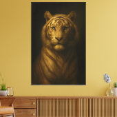 Majestic White Tiger – Fine Art Premium Canvas (Insitu (Woonkamer))