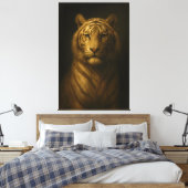 Majestic White Tiger – Fine Art Premium Canvas Afdruk (Insitu (Slaapkamer))