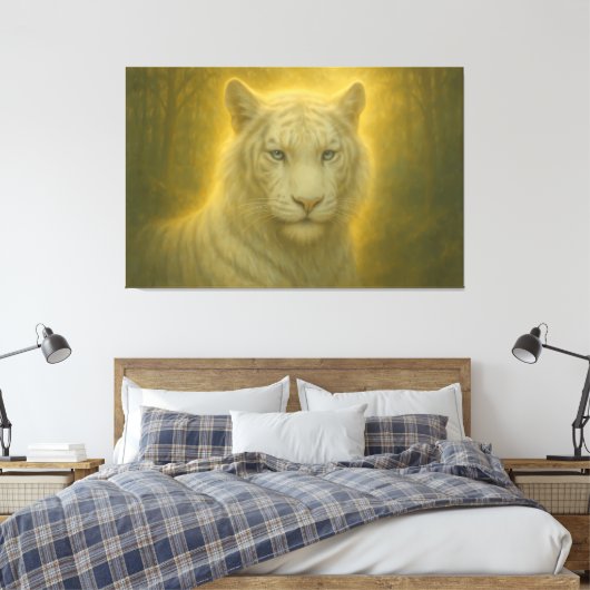 Majestic White Tiger – Fine Art Print (Insitu (Slaapkamer))