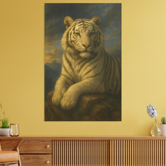 Majestic White Tiger – Fine Art Print (Insitu (Woonkamer))