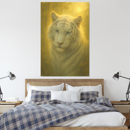 Majestic White Tiger – Fine Art Print (Insitu (Slaapkamer))