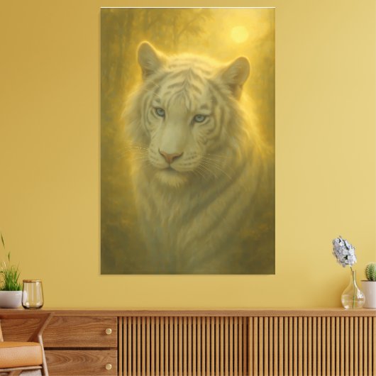 Majestic White Tiger – Fine Art Print (Insitu (Woonkamer))